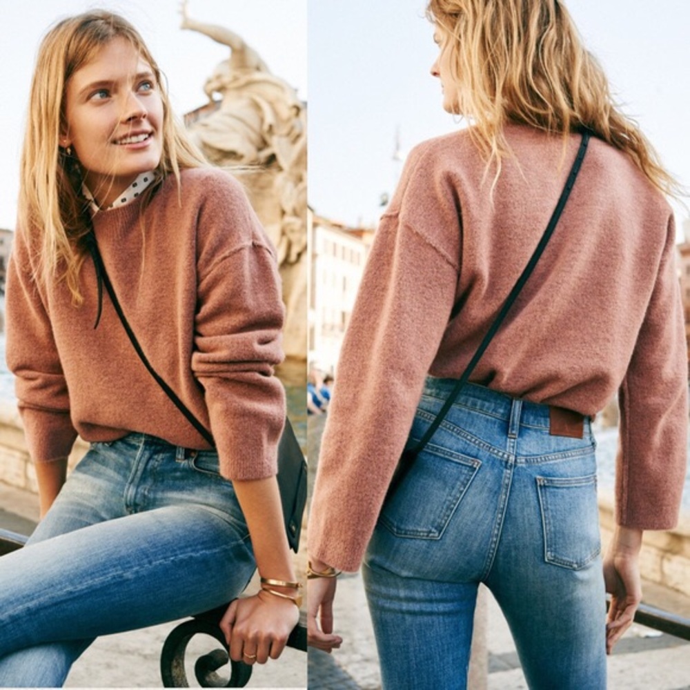 Madewell Connection Sweater in Dusty Rose